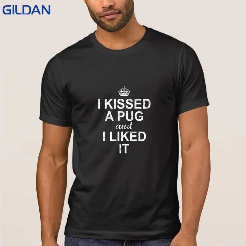 Трикотажные Я Поцеловал Мопса И Мне Понравилось Майка формальные Camiseta Футболку