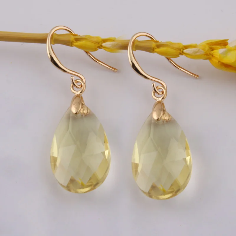 Crystal yellow NeeFu WoFu,, серьги с кристаллами, винтажные стеклянные серьги, висячие, брендовые, большие, длинные, Brinco, рождественские, Oorbellen - Окраска металла: Crystal yellow