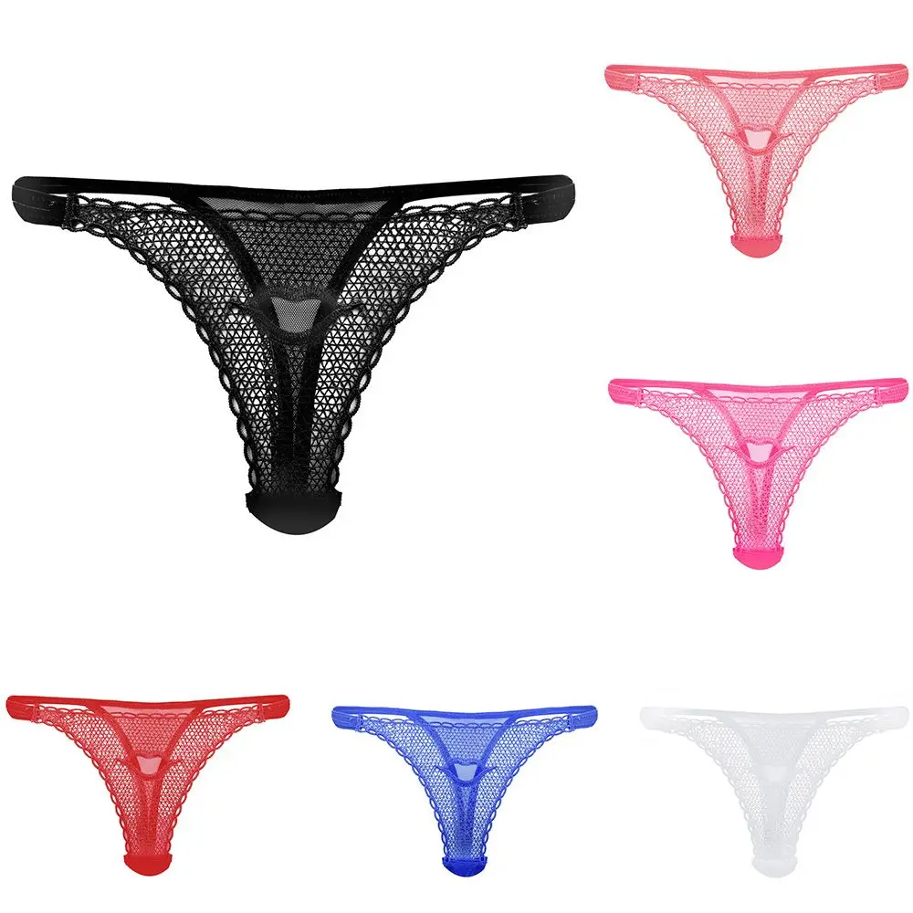 Женское нижнее белье прозрачные кружевные стринги с низкой талией|Женские