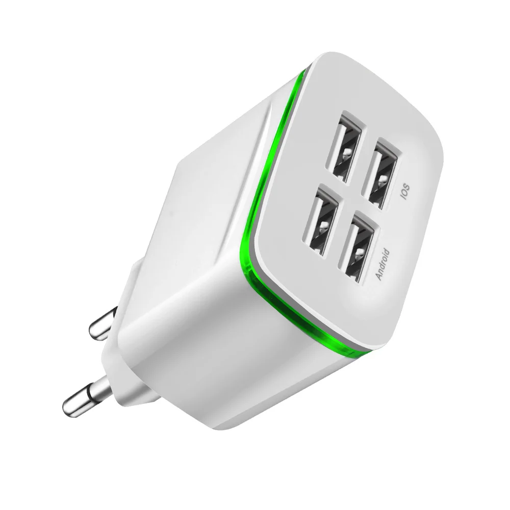 Зарядное устройство для мобильного телефона s 5V2A для Apple iphone 7 8 samsung eu us plug 2 порта светодиодный usb-адаптер для huawei xiaomi зарядное устройство