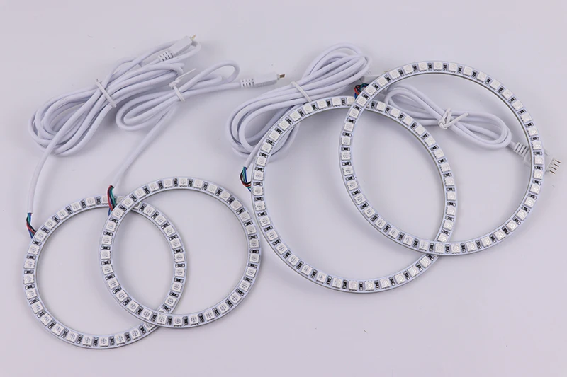 Многоцветная фара RGB светодиодный angel eyes Halo Ring Eye DRL RF пульт дистанционного управления для Porsche Cayenne 957 2007 2008 2009 аксессуары