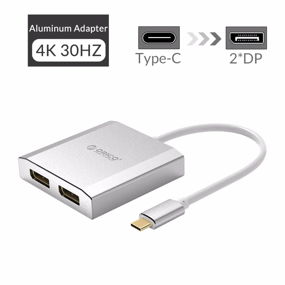 ORICO USB C к HDMI/VGA/DP концентратор для ноутбука мобильный телефон Macbook pro Алюминиевый сплав многофункциональный адаптер type C концентратор