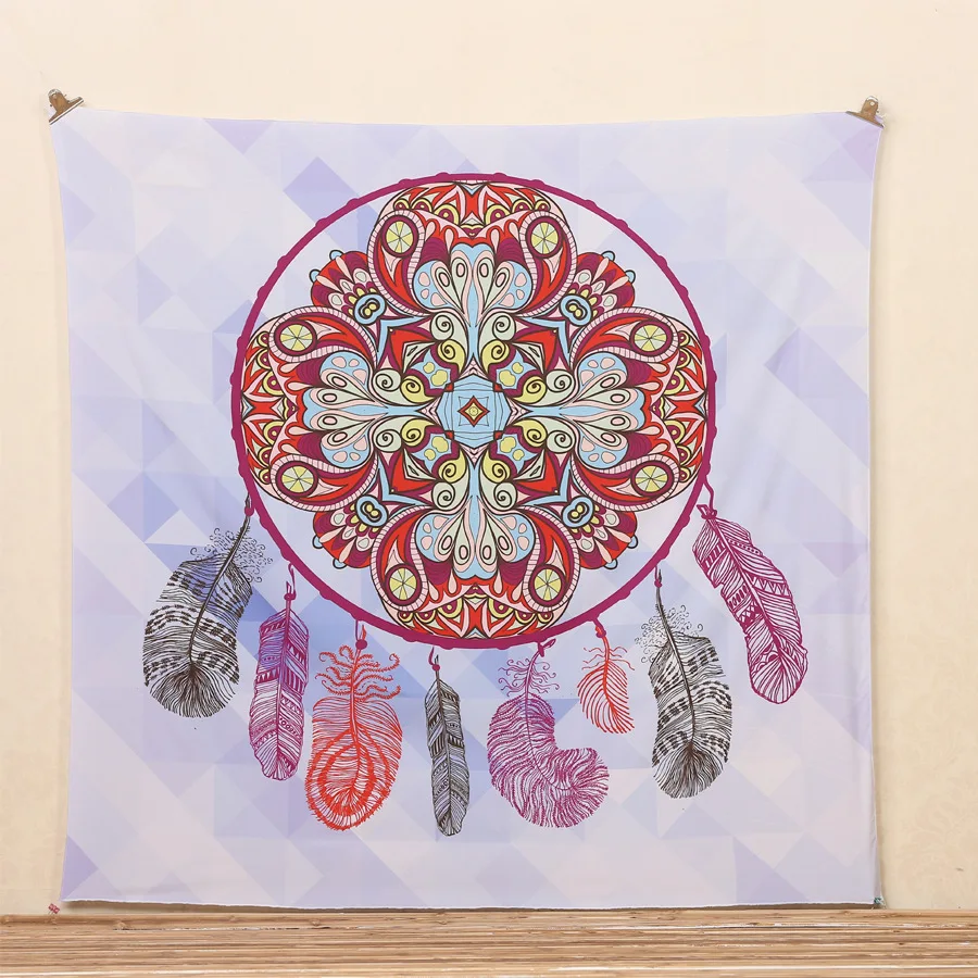 Цилоидный Лавандовый Ловец снов настенный гобелен квадратный богемный с