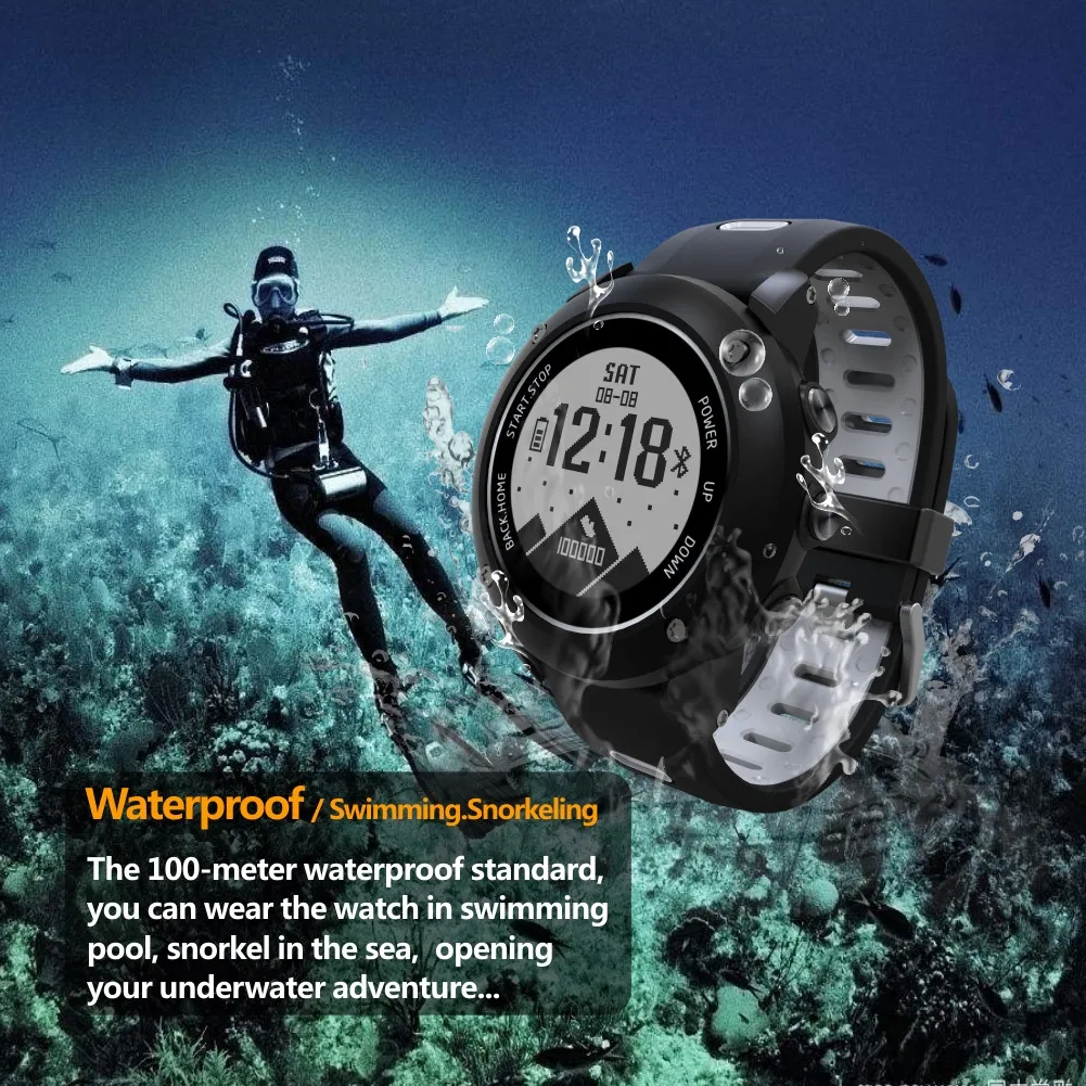 UWear Smart уличные спортивные часы Бег IP68 Водонепроницаемый беговой дорожке Часы Bluetooth Smart Watch Sport шагомер