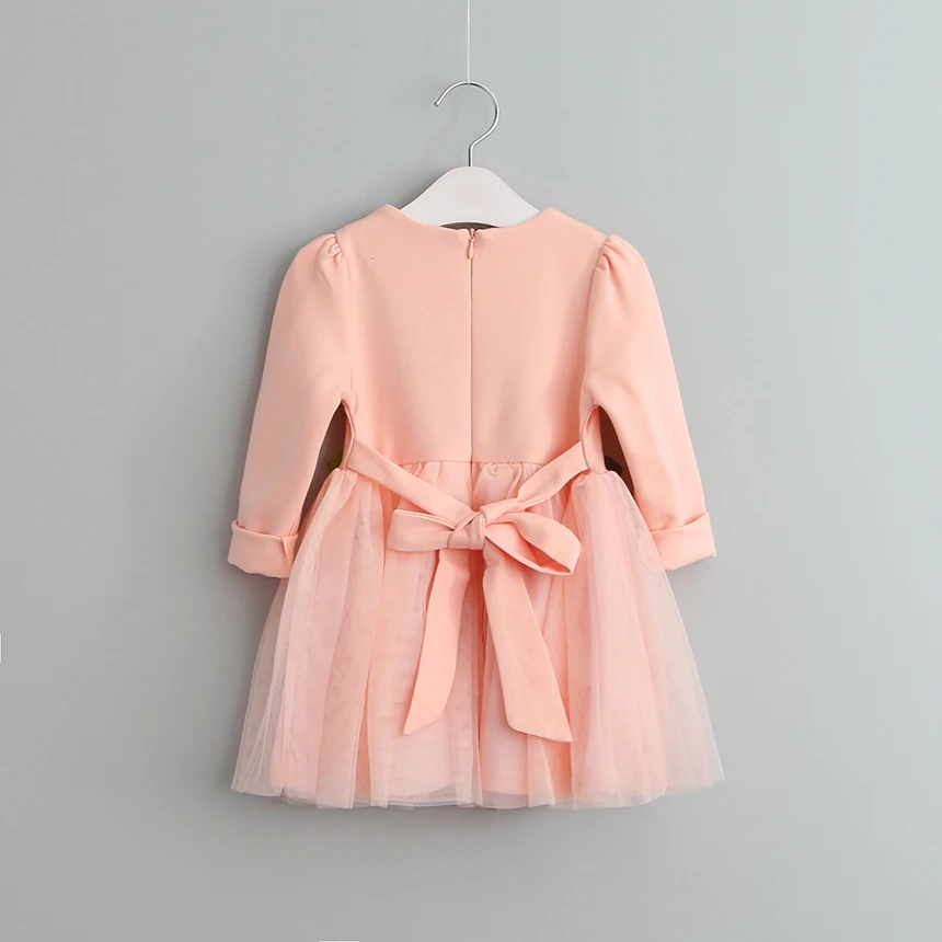 Новые Новорожденных Девочек Розовый Большой Цветочный С Длинным Рукавом Бутик