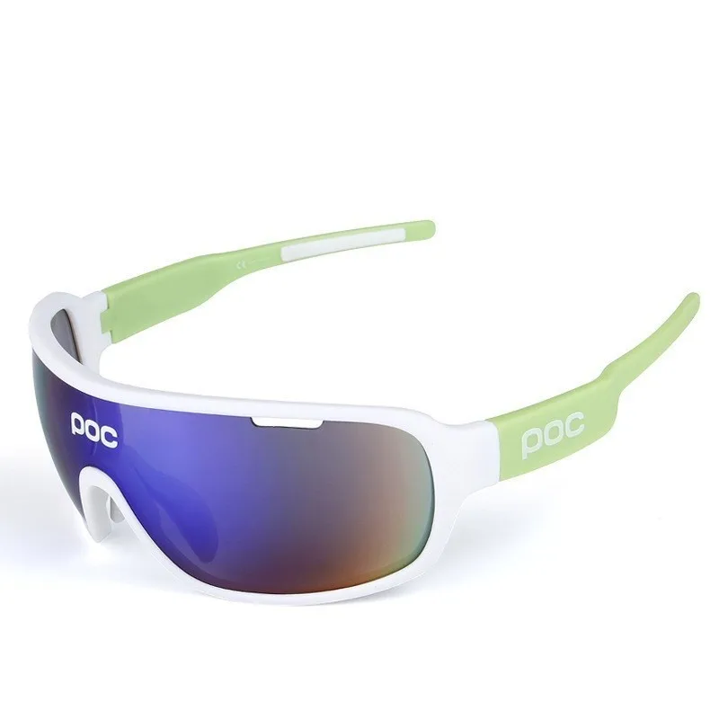 White Green Мужские и женские спортивные очки POC, солнцезащитные очки Oculos Occhiali Ciclismo, солнцезащитные очки для рыбалки - Цвет линз: White Green