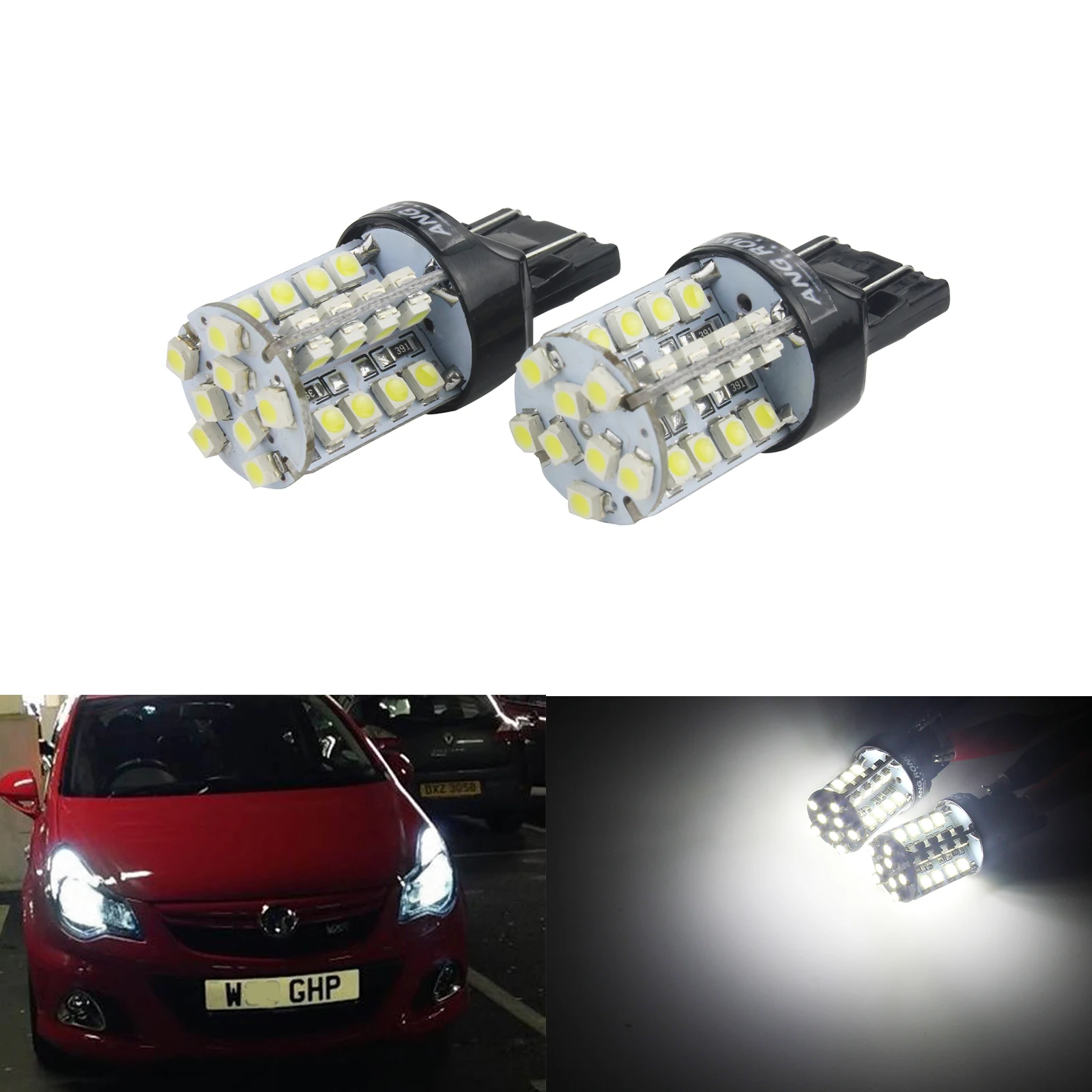 ANGRONG 2x7443 580 W21/5 W 582 7440 SMD 40 светодиодный Белый Sidelight Обратный Стоп лампы