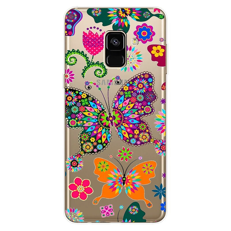 Silicone Cover For Samsung Galaxy A8 2018 Case 5.6' Printing Pattern Phone Cases for A 8 A530F A530F-DS Funda Coque |