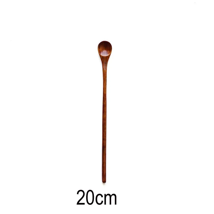 3 BalleenShiny тонкая деревянная ложка для меда, новая длинная ручка, ложки для кофе, чая, перемешивания, ложки из натурального дерева, посуда для приготовления пищи - Цвет: 3