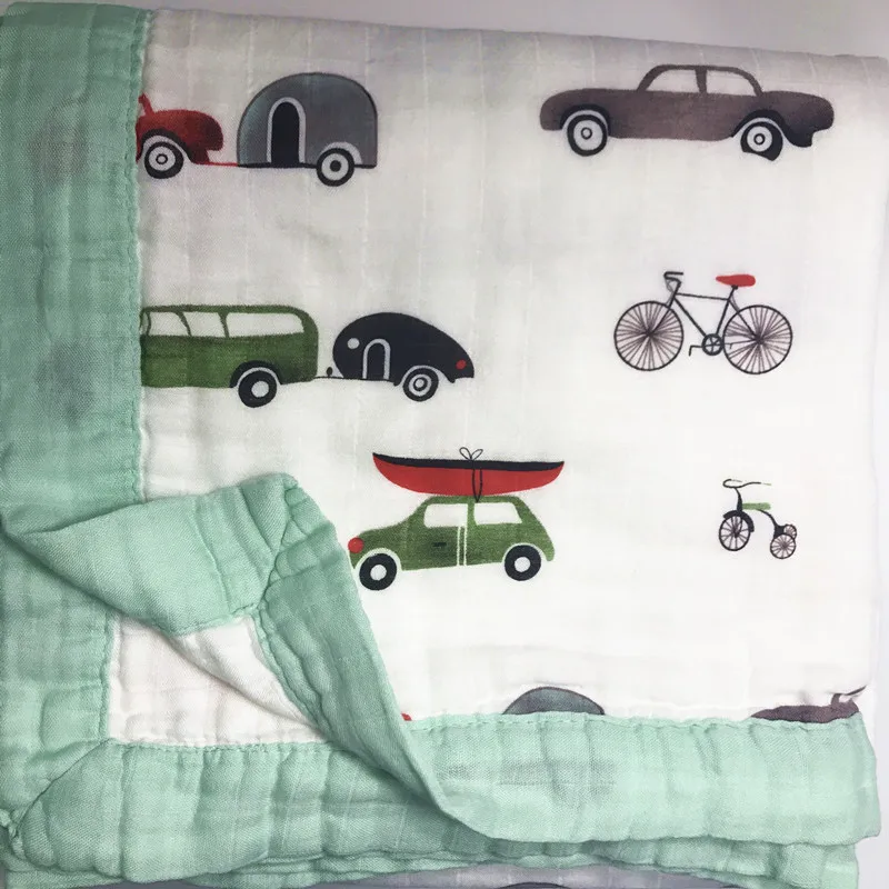 Муслиновое одеяло четыре слоя бамбука детское муслиновое дерево пеленание лучше