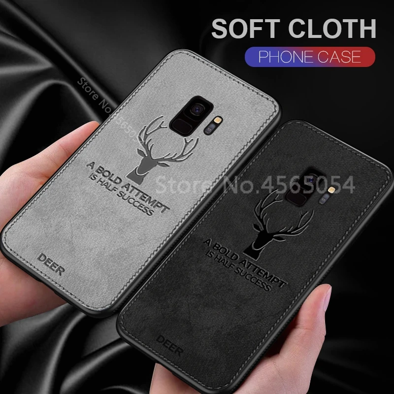 Deer Fabric Coque For Samsung Galaxy Note 9 8 S9 S8 Plus Capa Cloth Cover A8 A6 A9 Star 2018 J3 Pro J4 J5 J7 |