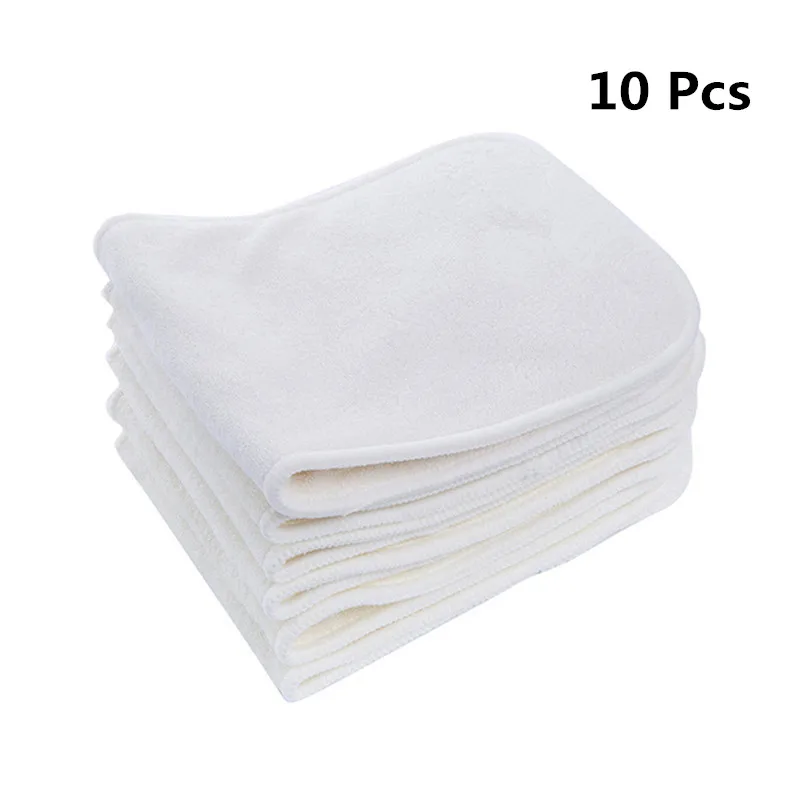 10 Pcs 10 шт. многоразовые 4 слоя бамбуковая Пеленка из фибры вставки новорожденный моющийся дышащий подгузник детские тканевые подгузники - Цвет: 10 Pcs
