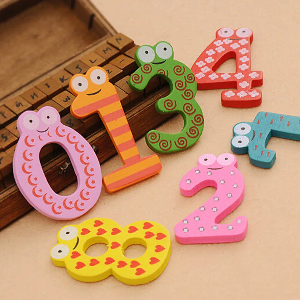 Магнитные деревянные цифры 0 9 с магнитными деревянными искусственными цифрами