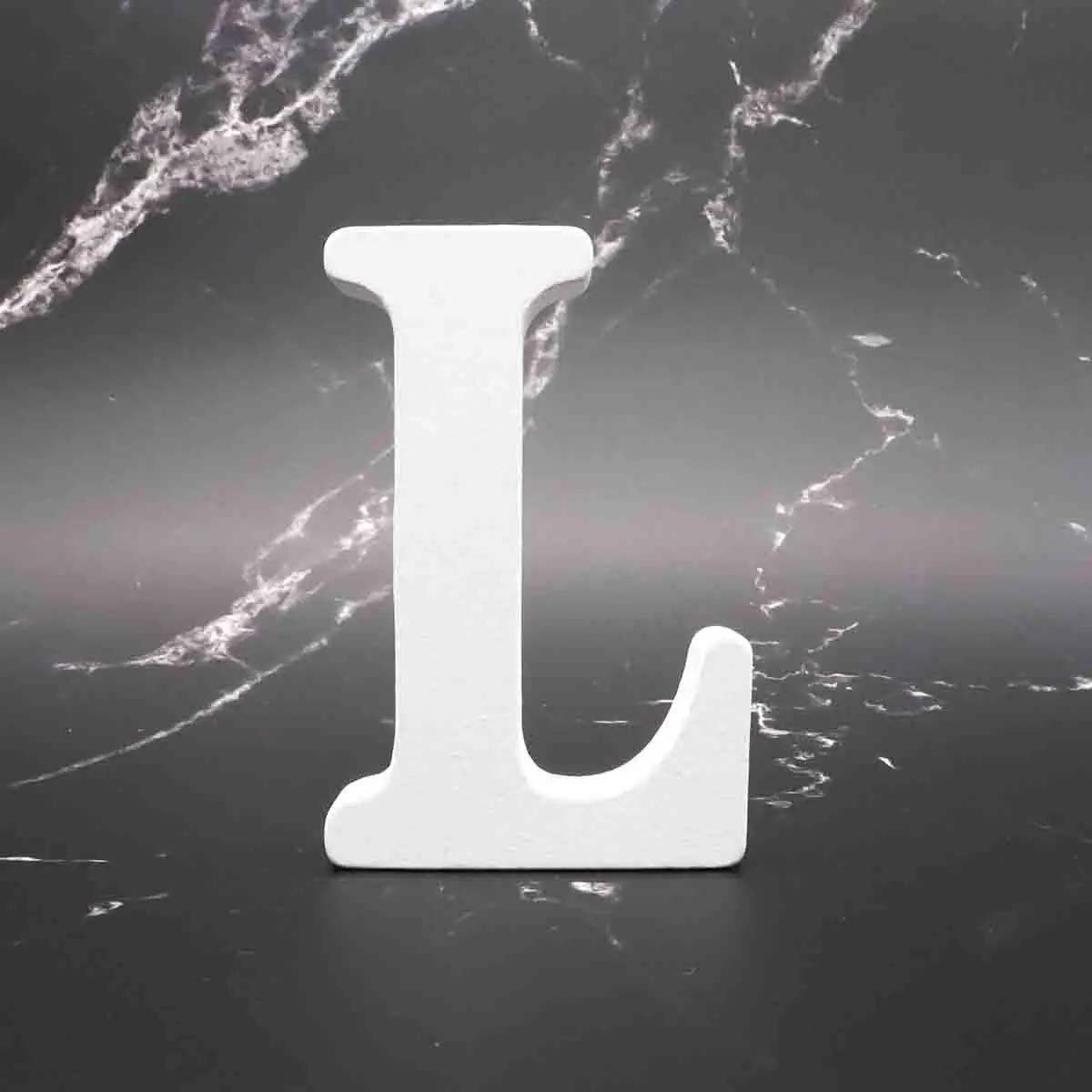 L 1 шт. 8 см X 8 см белая деревянная буква Английский алфавит DIY Индивидуальное Имя Дизайн Искусство ремесло отдельно стоящее сердце свадебное украшение - Цвет: L