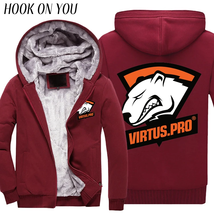 Gaming Team Virtus. Pro зимние Утепленные худи, толстовка из флиса для активного отдыха, зимние пальто, куртка с длинным рукавом - Цвет: JP0083-L22