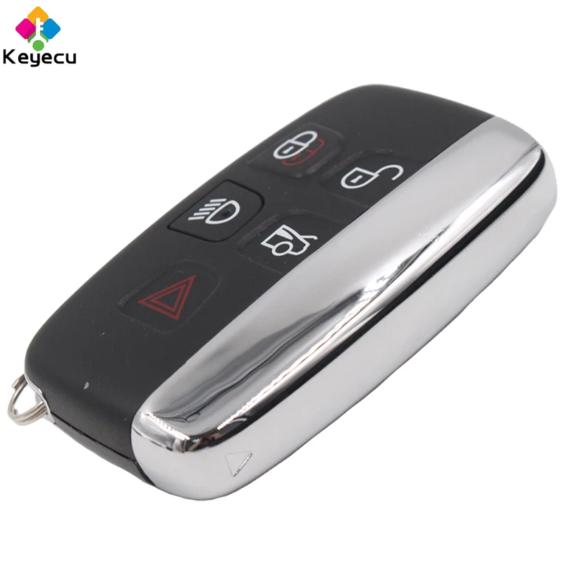 

KEYECU Replacement Smart Remote Car Key- 4+1/ 5 Buttons& 315MHz/ 433MHz- FOB for Jaguar XF XJ XK XKR 2013-2017 FCC ID: KOBJTF10A