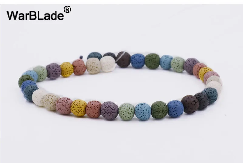 

10 Strands Natural Frosted Lava Beads 6mm-16mm multi color Volcanic Rock Stone Beads Round Loose Beads For DIY Jewelry Making