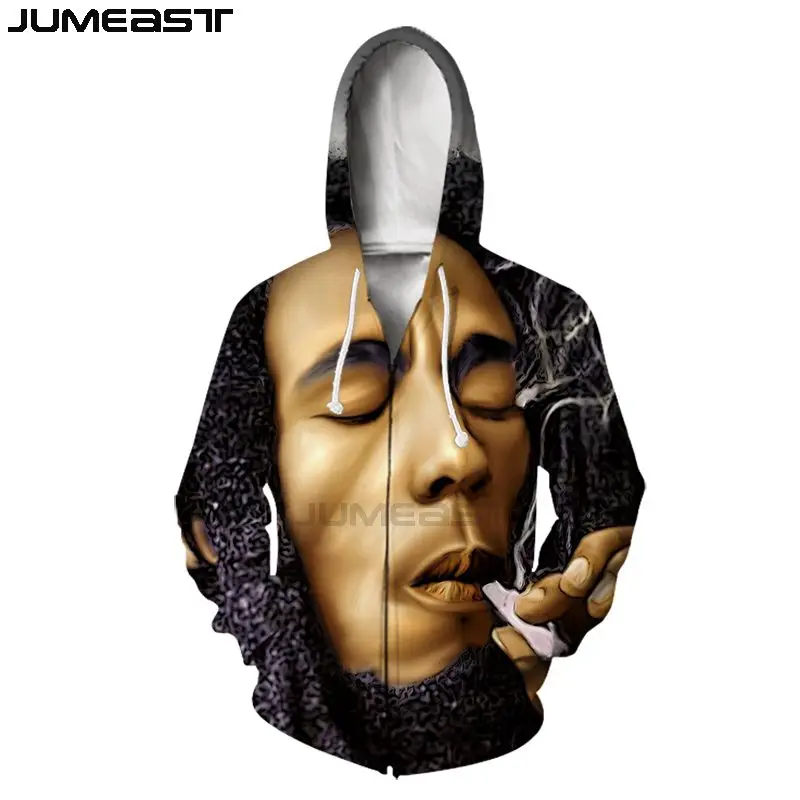 Jumeast брендовый мужской/женский 3D принт Боб Марли короткий рукав Повседневный