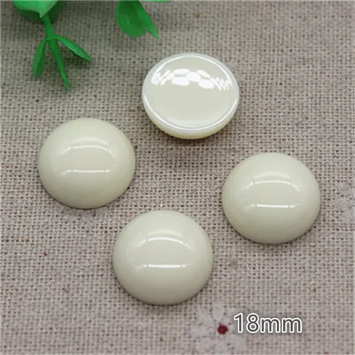 beige 20pcs 20 шт. 18 мм милые круглые/квадратные/Ротанговые шарики из смолы в Корейском стиле, кабошон, аксессуары для рукоделия, украшение для волос, скрапбукинг - Цвет: beige 20pcs