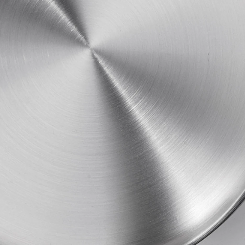 Stainless Steel Flat Dish plate Double Insulated Thick Platter for BBQ No Corners Durable Drop-Resistant | Дом и сад
