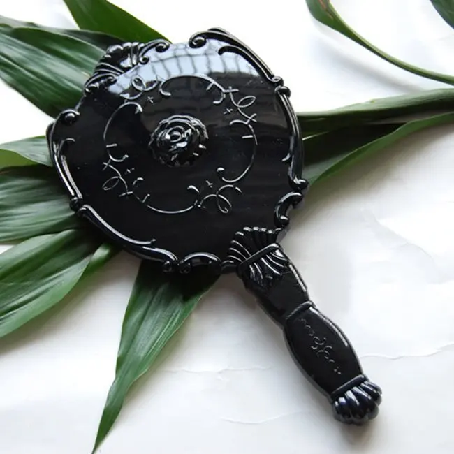 Большое винтажное косметическое зеркало в виде Розы пластиковое для макияжа