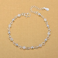 fashion silver color jewelry hollow beads bracelets anklet for women girls friend foot barefoot leg jewelry