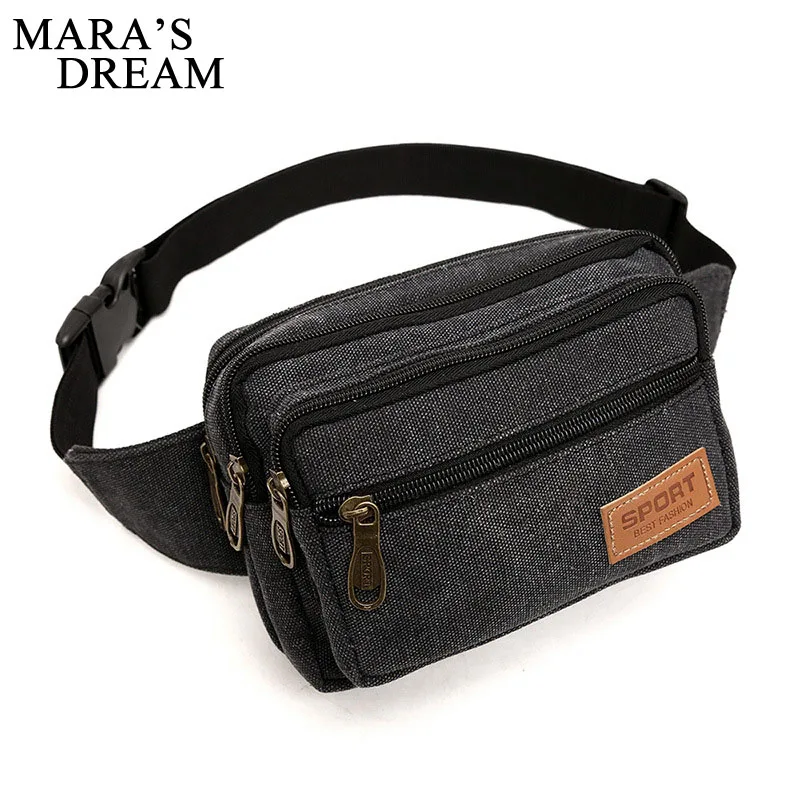 Mara's Dream High Quality Canvas Men Waist Pack Bags Casual Women Belt Bum Hip Purse Pouch Fanny Travel Mobile Phone Bag | Багаж и