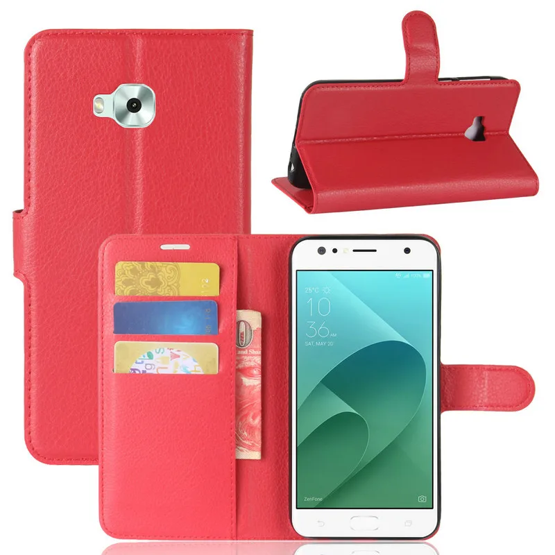 WIERSS Luxury Flip Leather Case for Asus Zenfone 4 Selfie ZD553KL X00L X00LD 5.5&quot Wallet phone Cover case shell with Stand | Мобильные