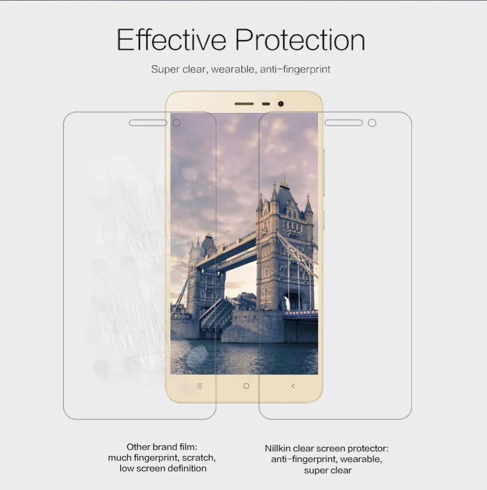 Оригинальный Nillkin для Xiaomi Redmi Note 3 Super Clear Anti-fingerprint тонкий Плёнки крышки экрана |