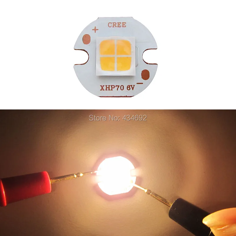 30W Cree XHP70 XHP 70 теплые белые 3000K белый 6500K источник огня под свет On 16MM Copper PCB Board 6V 12V DIY