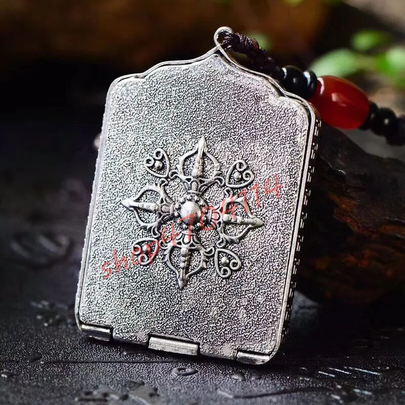 

Tibetan silver, national style, pure hand-painted Thangka, Dari Buddha Hanging Parts, handicraft collection