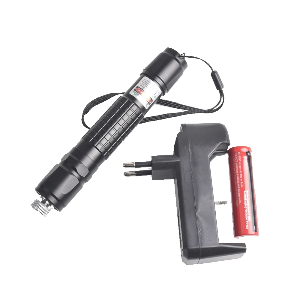 Hunting Green Laser Pointer 532 nm 10000 m with Star Laser Pen Long Distance Lasers Sight Pointer+EU Charger+18650 Battery
