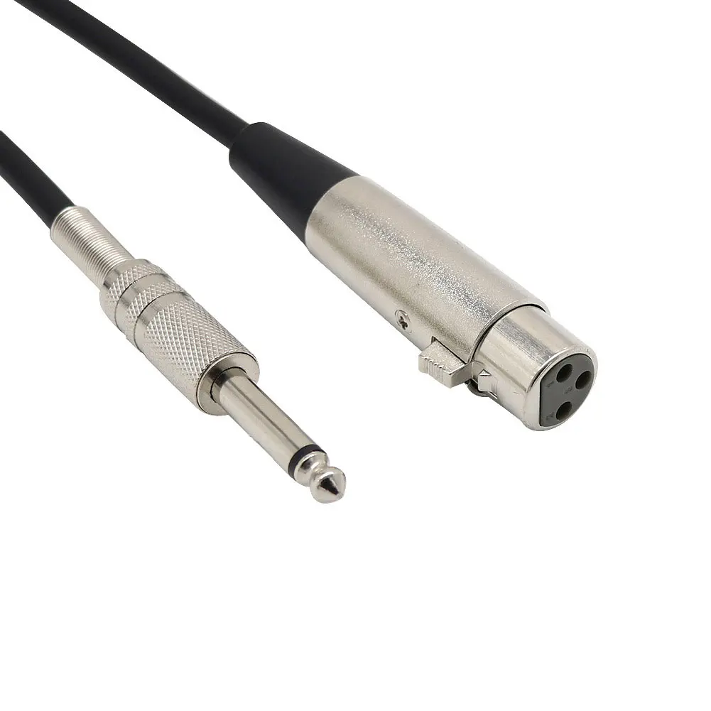 Недавно 3 контактный разъем XLR 1/4 &quot6 35 мм моно штекер аудио микрофон адаптер с
