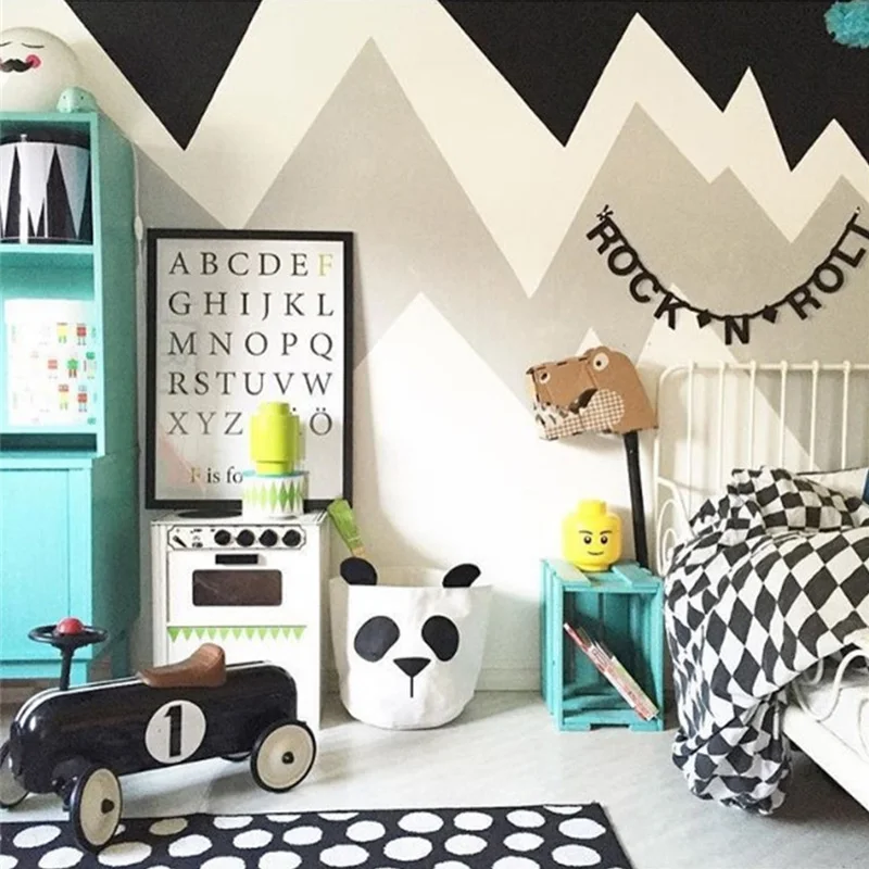 Скандинавские детские игрушки сумки для хранения одежды корзина белья с пандой