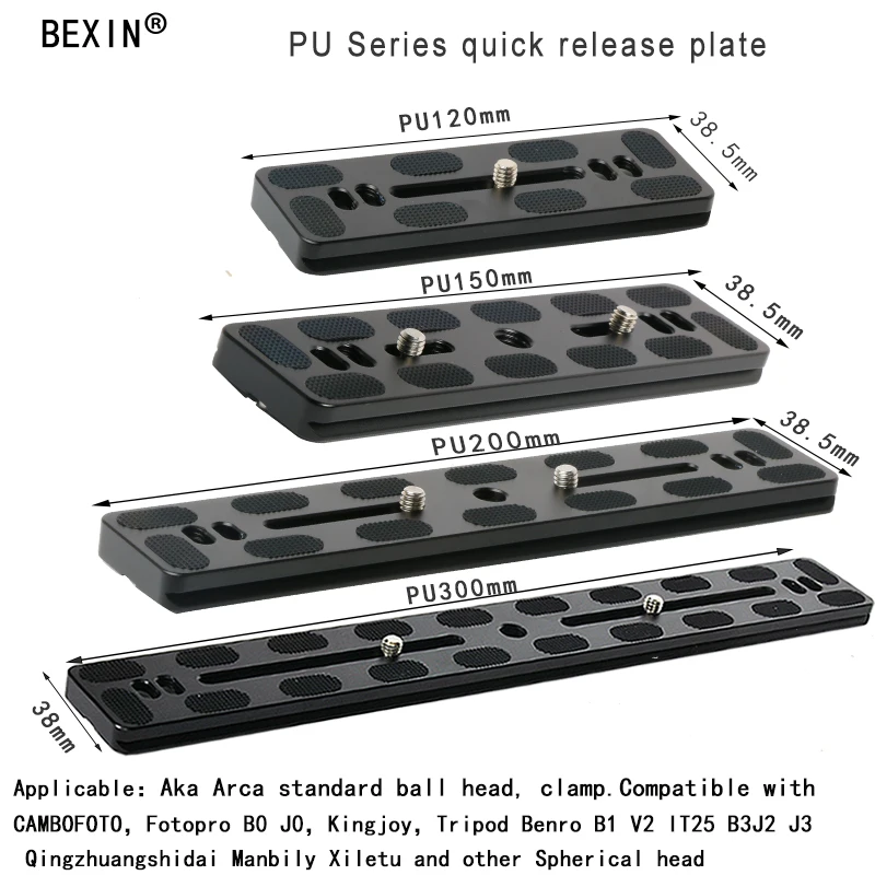 

BEXIN Universal Aluminum Alloy Quick Release Plate Tripod Mount Adapter with 1/4 Screw for Benro Arca Swiss Tripod Ball head