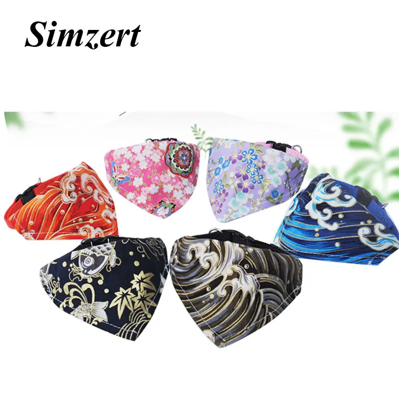 Simzert шарф для животного ошейник собачий нагрудник кошачий с принтом животных