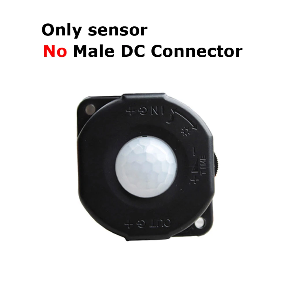 Black Sensor Only Светильник с датчиком движения, 12 В, датчик движения, 5 В, 12 В, PIR сенсор, 24 В, 5A, Автоматический Инфракрасный таймер, детектор, фотопереключатель - Цвет: Black Sensor Only