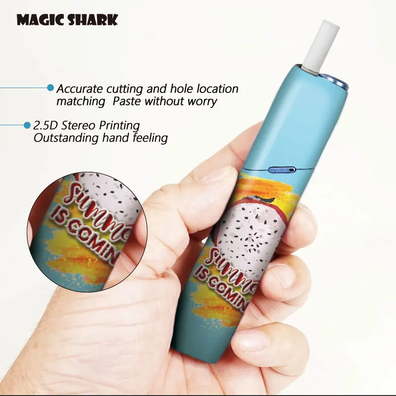 Волшебная Акула стерео пленка солнце пляж дыня фруктовая наклейка кожа для IQOS 3