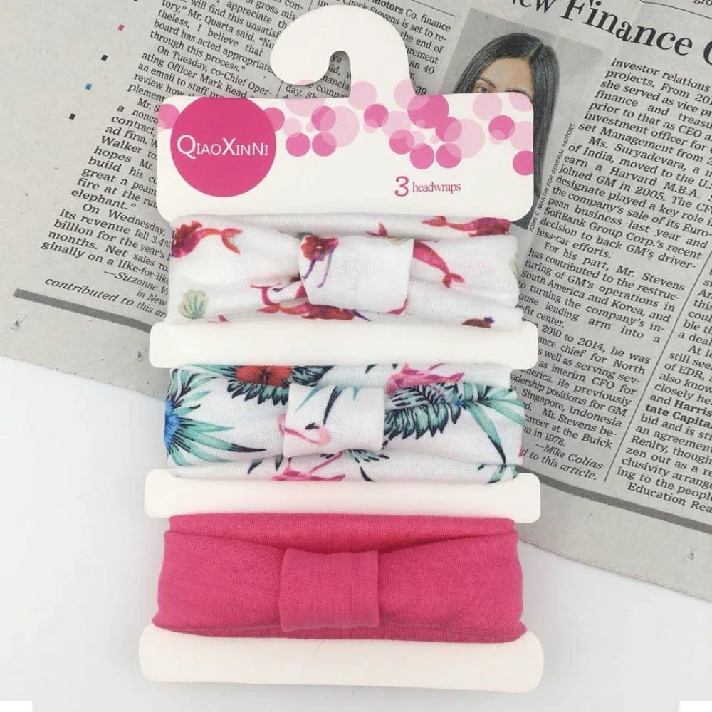 3 шт./6 шт. повязка на голову для маленьких девочек с бантом и цветами аксессуары