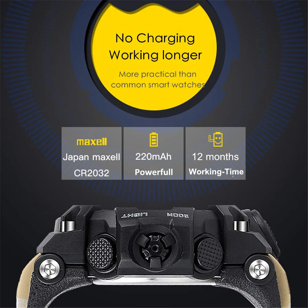 Смарт водонепроницаемые часы светодиодные цифровые спортивные наручные уличные