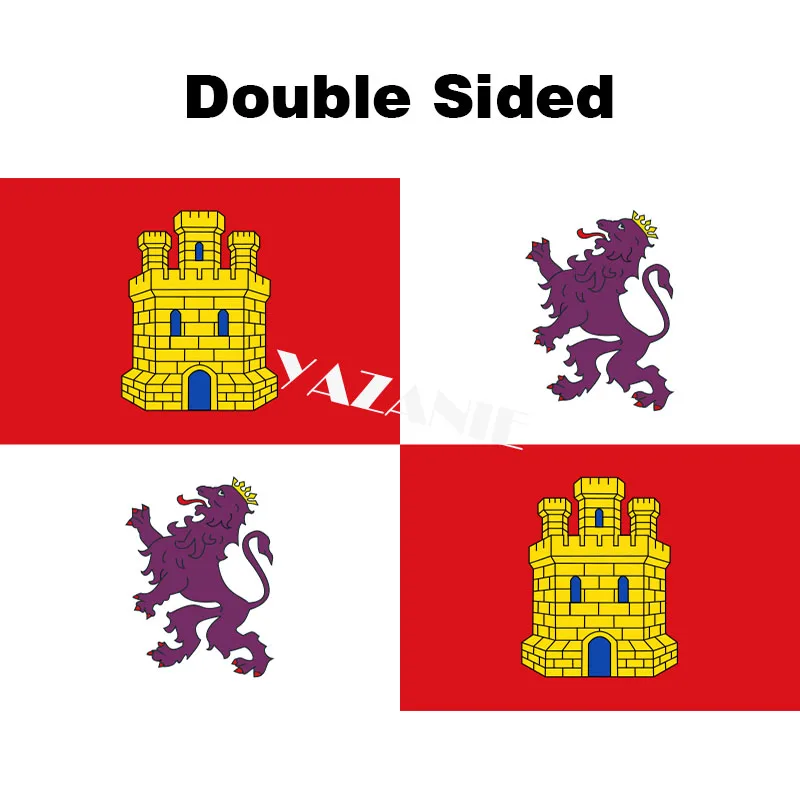 Double Sided YAZANIE двухсторонние испанские Андалусия Канарские острова Кастилия и Леон Мурсия Наварра Валенсия испанские флаги и баннеры - Цвет: Double Sided