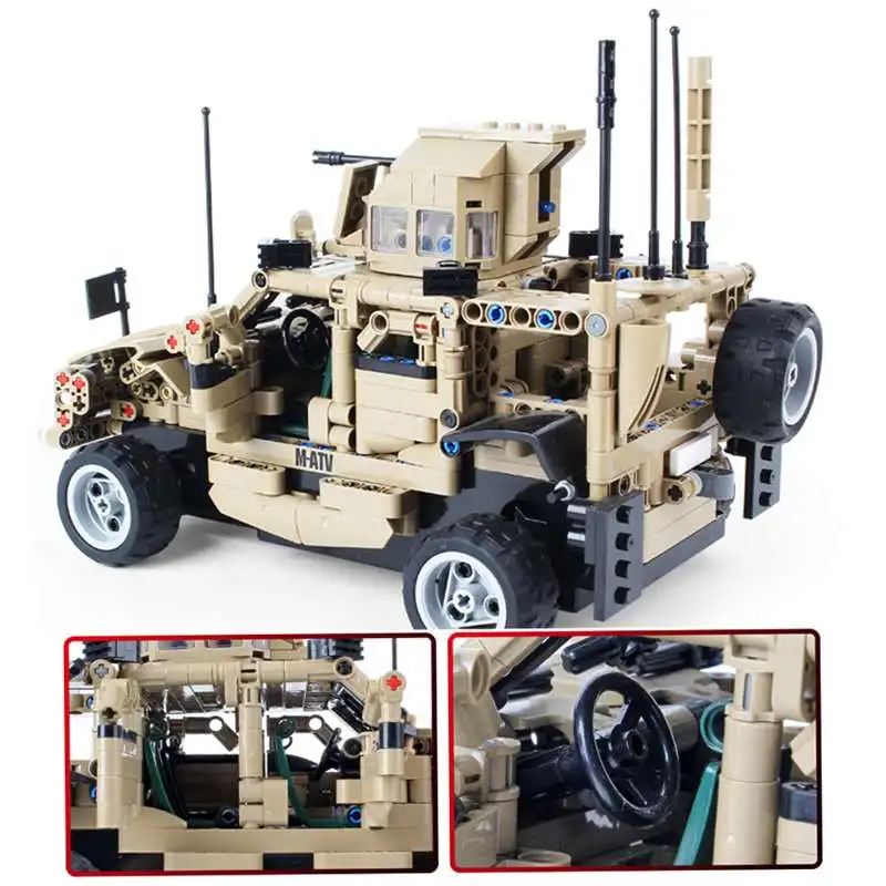 MoFun MZ6001 1/12 2,4 г 4CH 653 шт DIY собрать кирпичный блок RC автомобиль детская игрушка