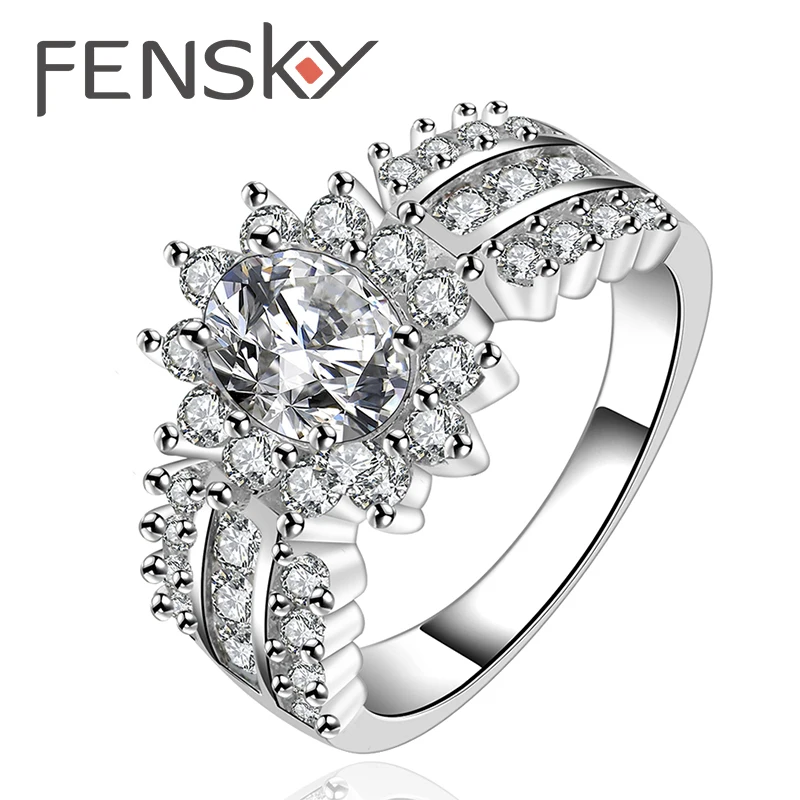 Фенски Новое поступление 2017 года партия ювелирных изделий серии Silver Цвет Циркон