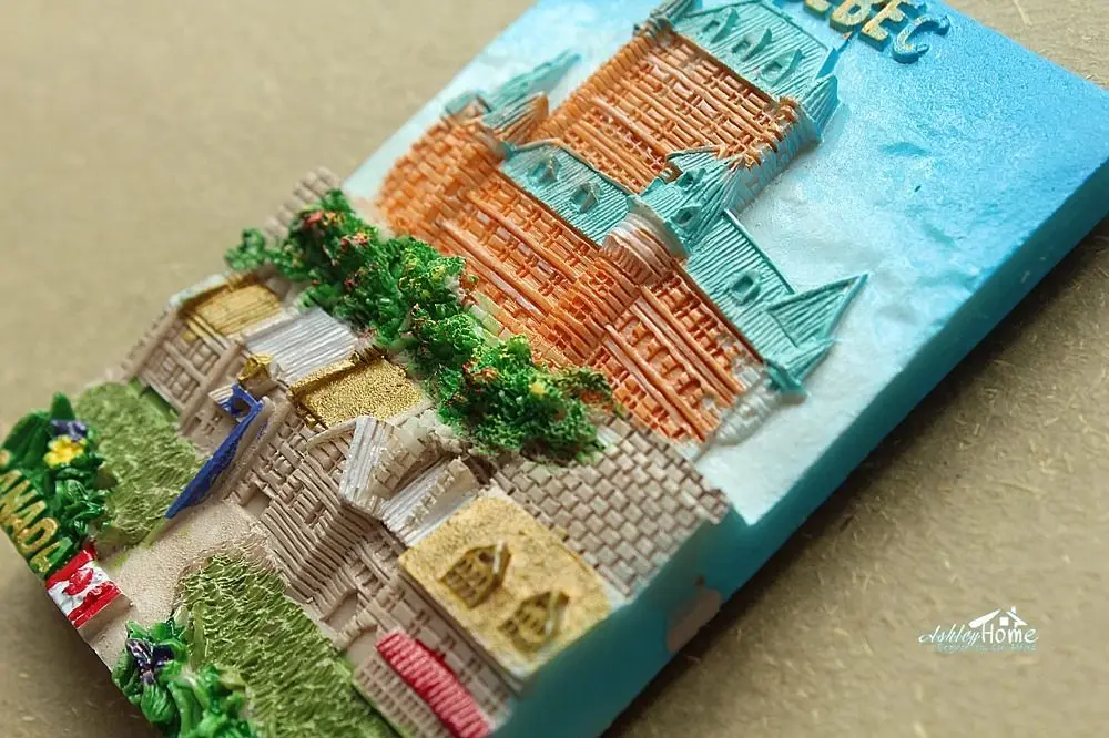 Chateau Frontenac Квебек Канада ТУРИСТИЧЕСКИЙ СУВЕНИР 3D каучуковый холодильник магнит