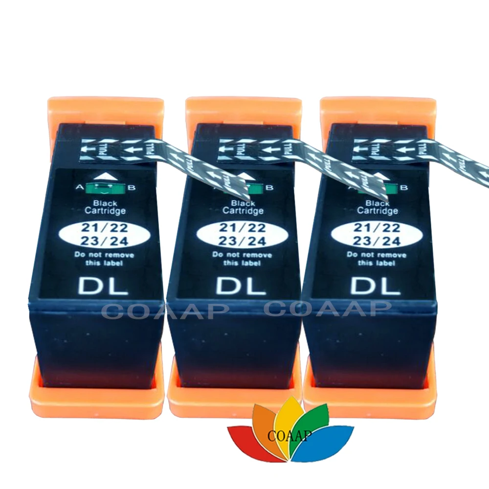 

3 Black Dell 21 series Compatible Ink Cartridges For Dell V313 V313W V515W P513W P713W V715W