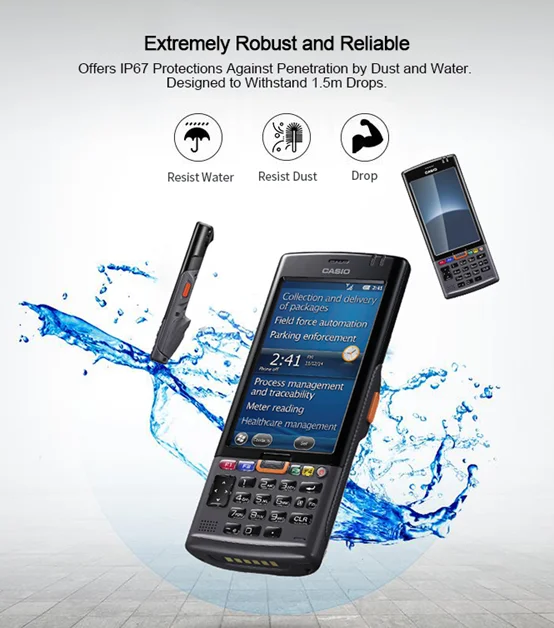 Casio IT-G500 4,3 дюймов сенсорный экран 1D портативный КПК машина бизнес розничный терминал сбора данных Часть#: IT-G500-10C-CN