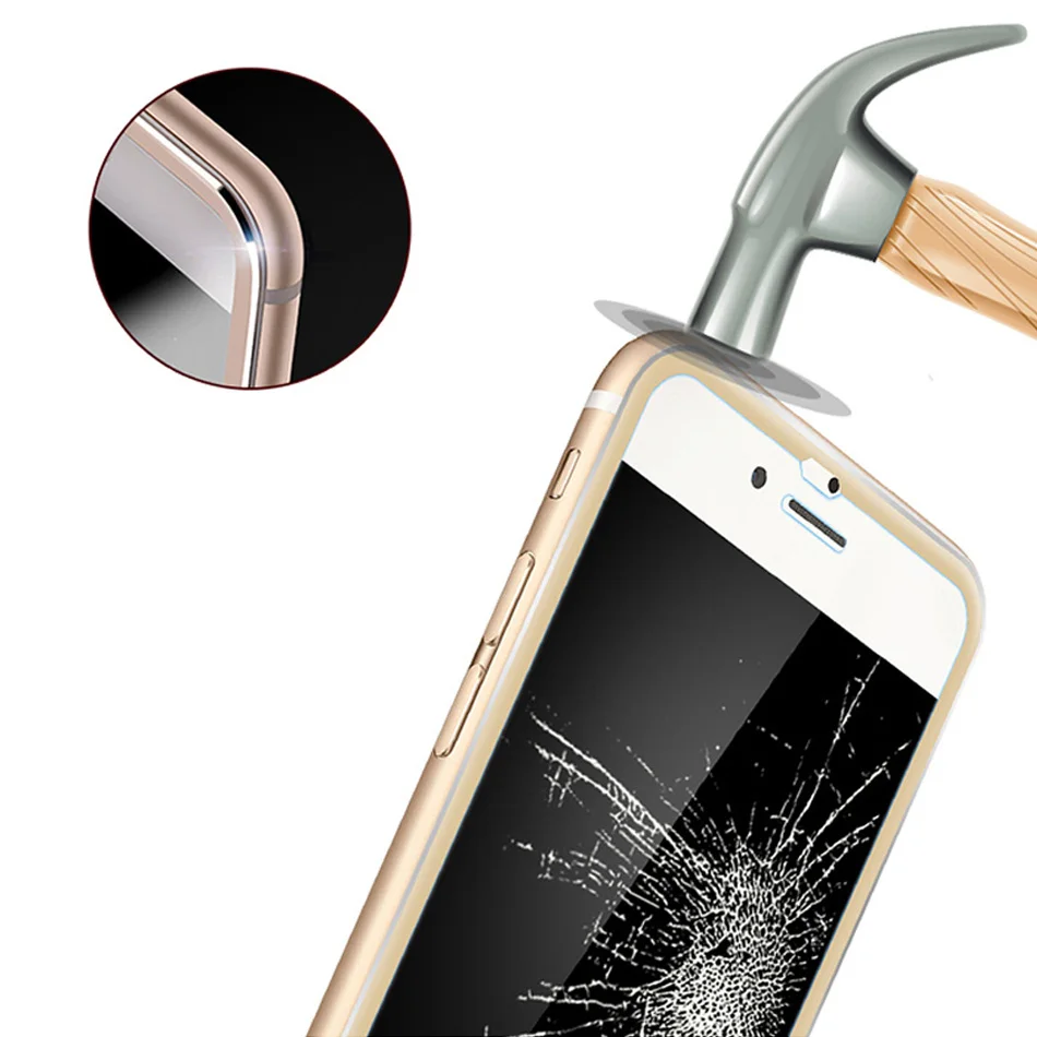 For iPhone 7 Premium Real Screen Protector Full Cover Titanium Metal Curved Edge Tempered Glass iPhone7 Plus Protective Film | Мобильные