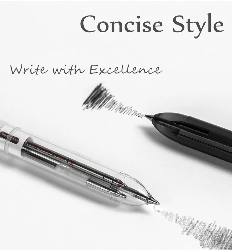 3-в-1 механический карандаш шариковая ручка 2 цвета баррель 0,5 мм вместимость легкий корпус многофункциональная ручка канцелярские принадлежности