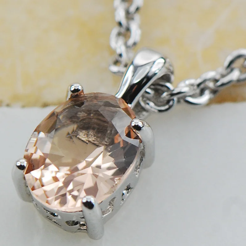 Morganite 925 пробы серебряный кулон гвоздик PP15 этот товар является минимальным