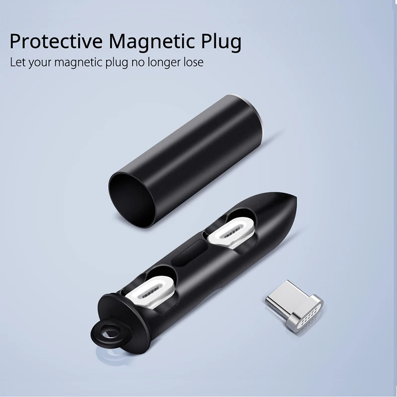 Магнитный чехол Raugee с разъемом для кабеля коробка хранения Type C Micro USB 8